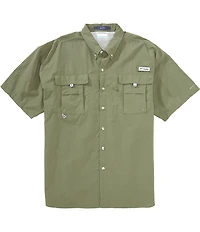 Columbia PFG Big & Tall Bahama II Solid Short-Sleeve Woven Shirt