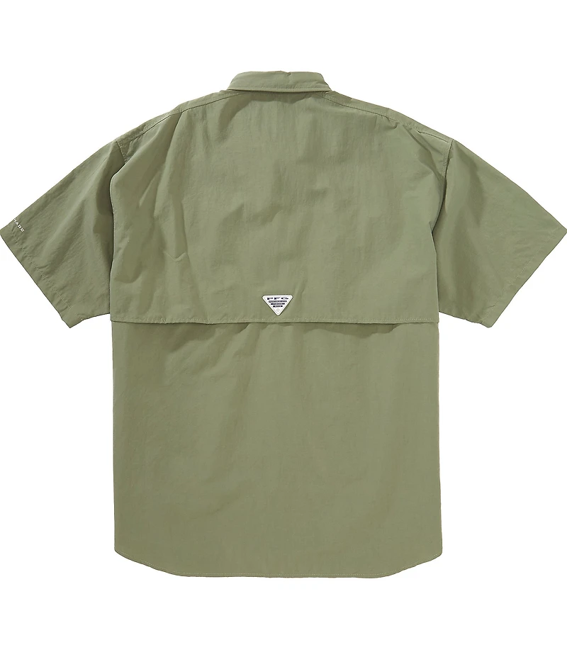 Columbia PFG Big & Tall Bahama II Solid Short-Sleeve Woven Shirt