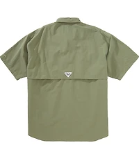 Columbia PFG Big & Tall Bahama II Solid Short-Sleeve Woven Shirt