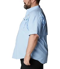 Columbia PFG Big & Tall Bahama II Solid Short-Sleeve Woven Shirt