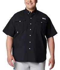 Columbia PFG Big & Tall Bahama II Solid Short-Sleeve Woven Shirt