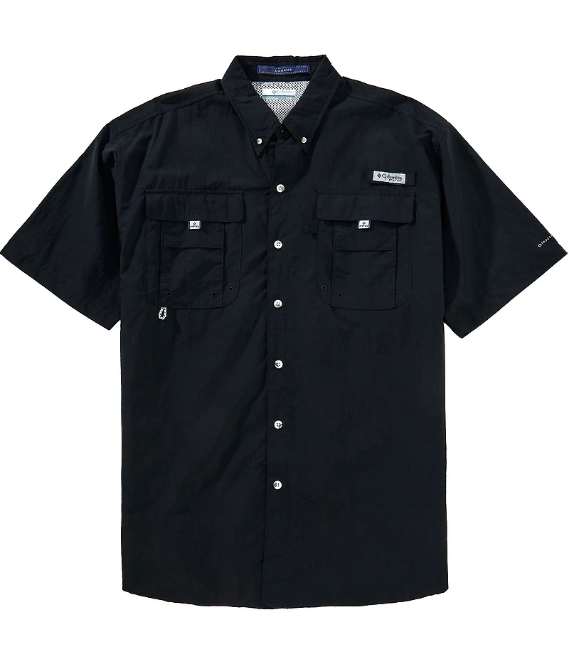 Columbia PFG Big & Tall Bahama II Solid Short-Sleeve Woven Shirt