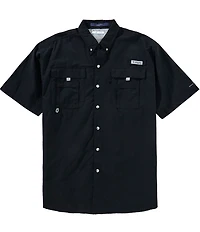 Columbia PFG Big & Tall Bahama II Solid Short-Sleeve Woven Shirt
