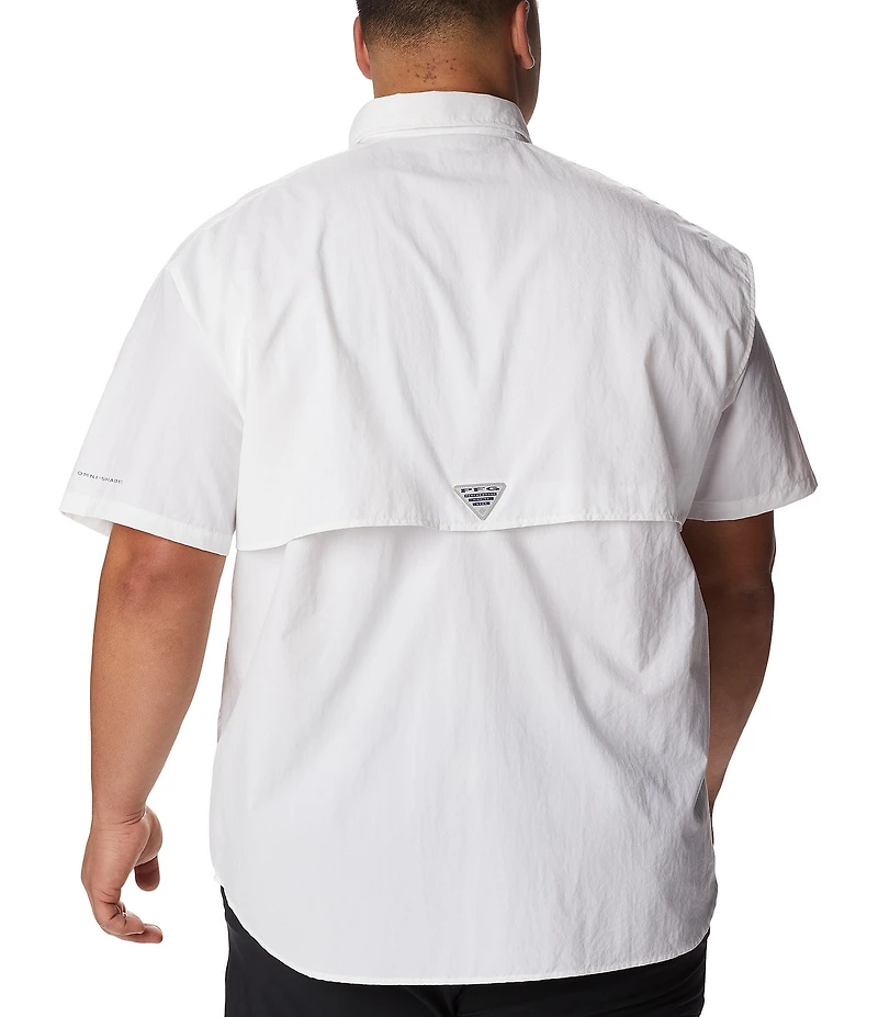 Columbia PFG Big & Tall Bahama II Solid Short-Sleeve Woven Shirt