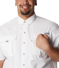Columbia PFG Big & Tall Bahama II Solid Short-Sleeve Woven Shirt