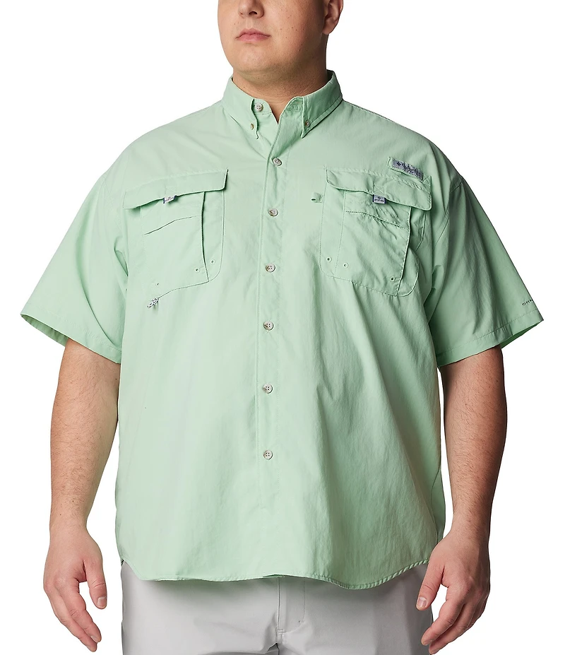 Columbia PFG Big & Tall Bahama II Solid Short-Sleeve Woven Shirt