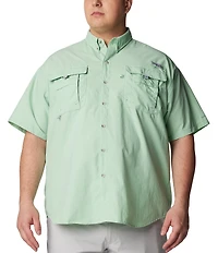 Columbia PFG Big & Tall Bahama II Solid Short-Sleeve Woven Shirt