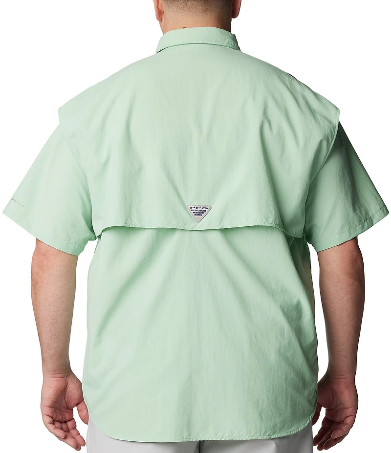 Columbia PFG Big & Tall Bahama II Solid Short-Sleeve Woven Shirt