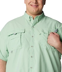 Columbia PFG Big & Tall Bahama II Solid Short-Sleeve Woven Shirt