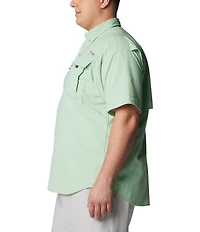 Columbia PFG Big & Tall Bahama II Solid Short-Sleeve Woven Shirt