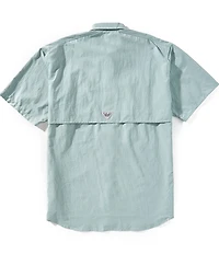 Columbia PFG Big & Tall Bahama II Solid Short-Sleeve Woven Shirt