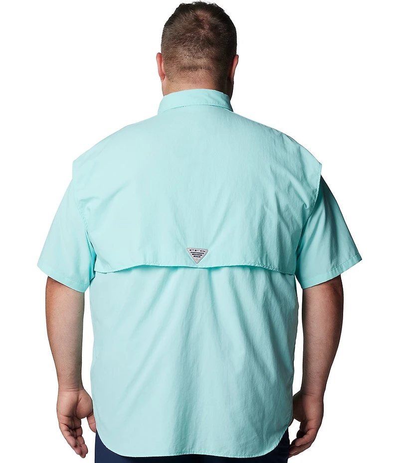 Columbia PFG Big & Tall Bahama II Solid Short-Sleeve Woven Shirt