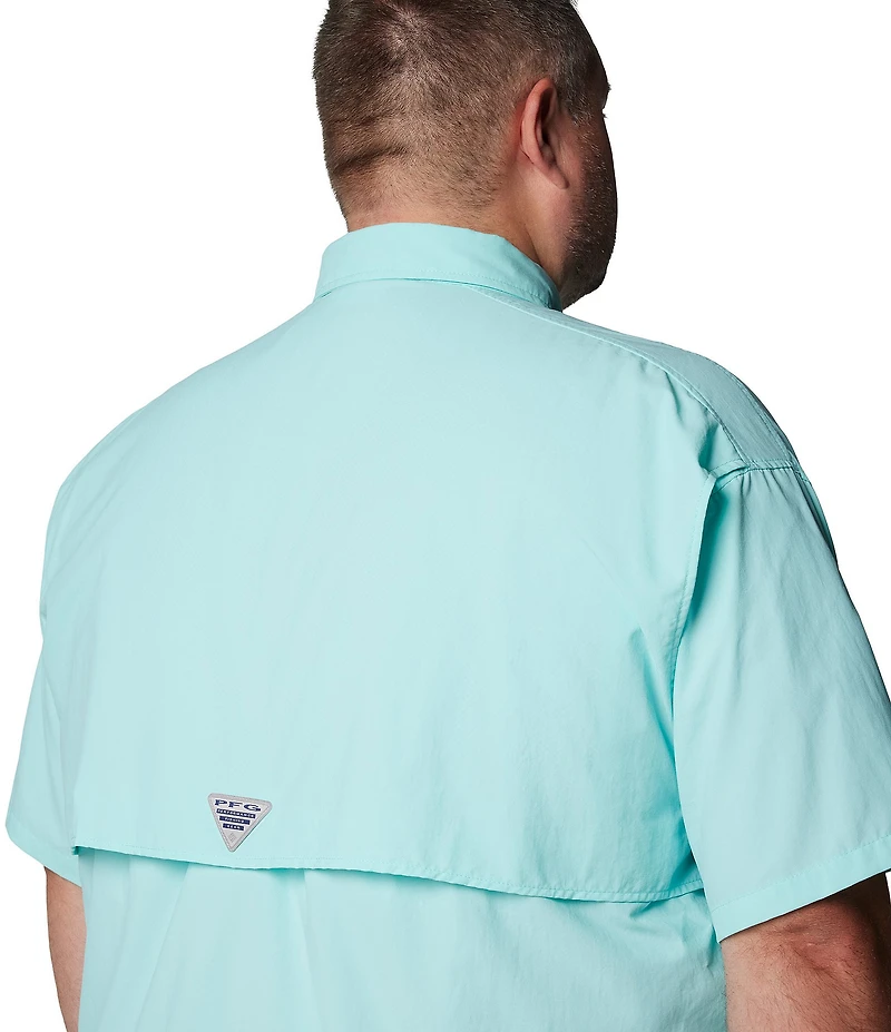Columbia PFG Big & Tall Bahama II Solid Short-Sleeve Woven Shirt