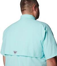Columbia PFG Big & Tall Bahama II Solid Short-Sleeve Woven Shirt