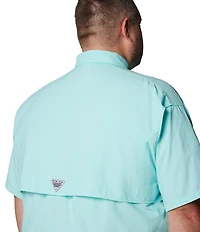 Columbia PFG Big & Tall Bahama II Solid Short-Sleeve Woven Shirt
