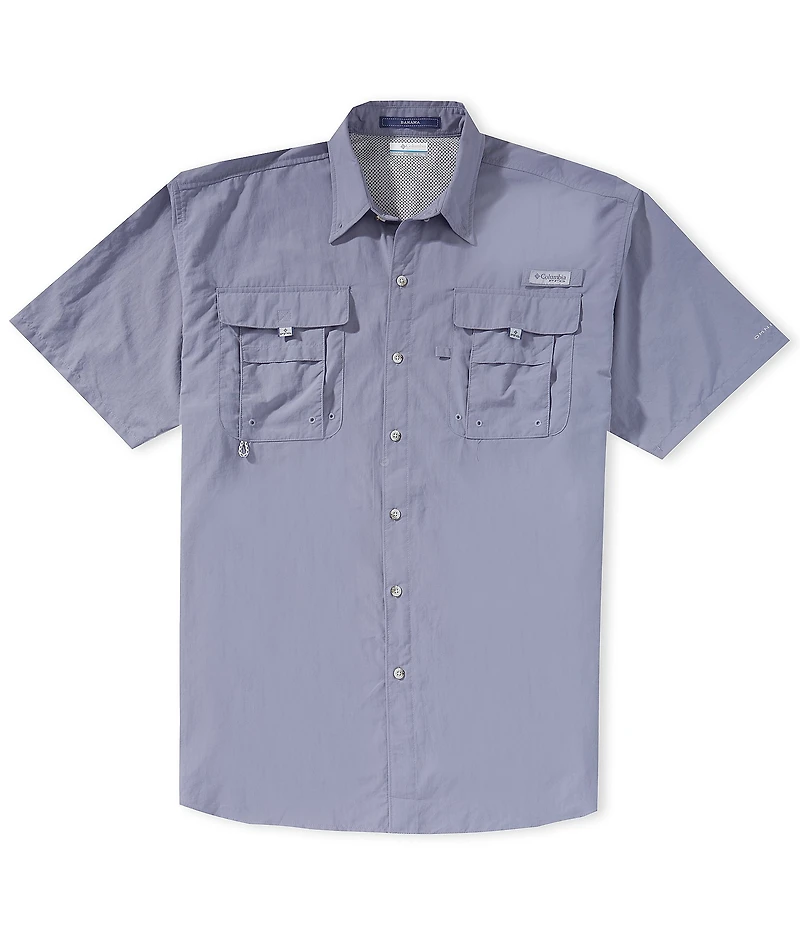 Columbia PFG Big & Tall Bahama II Solid Short-Sleeve Woven Shirt
