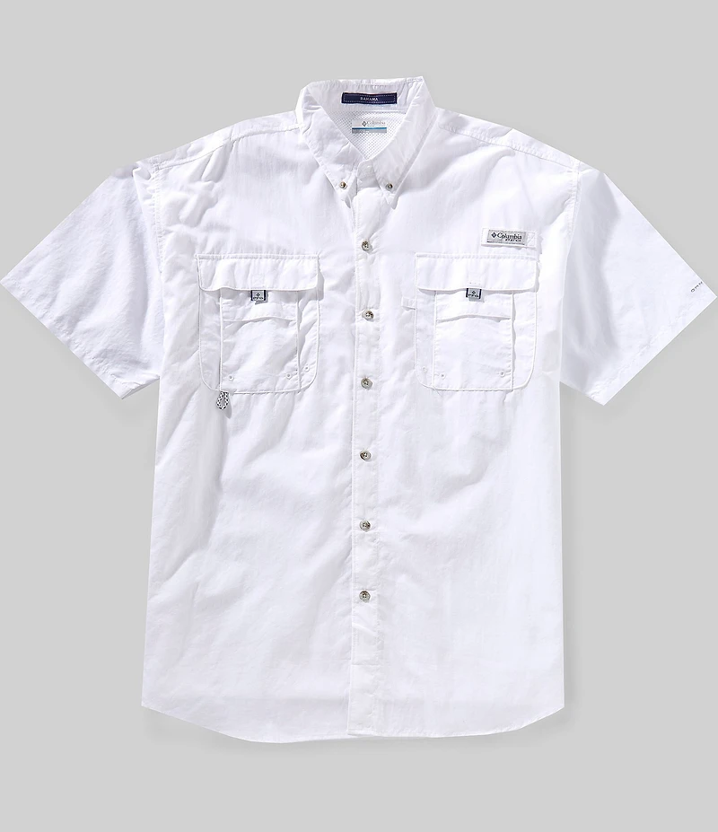 Columbia PFG Big & Tall Bahama II Solid Short-Sleeve Woven Shirt