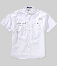 Columbia PFG Big & Tall Bahama II Solid Short-Sleeve Woven Shirt