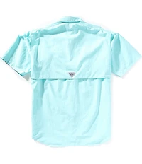 Columbia PFG Big & Tall Bahama II Solid Short-Sleeve Woven Shirt