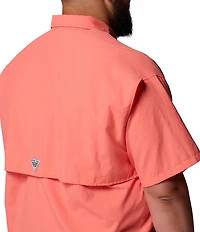 Columbia PFG Big & Tall Bahama II Solid Short-Sleeve Woven Shirt