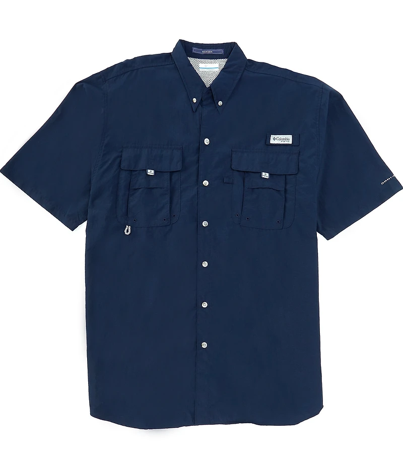 Columbia PFG Big & Tall Bahama II Solid Short-Sleeve Woven Shirt