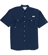 Columbia PFG Big & Tall Bahama II Solid Short-Sleeve Woven Shirt