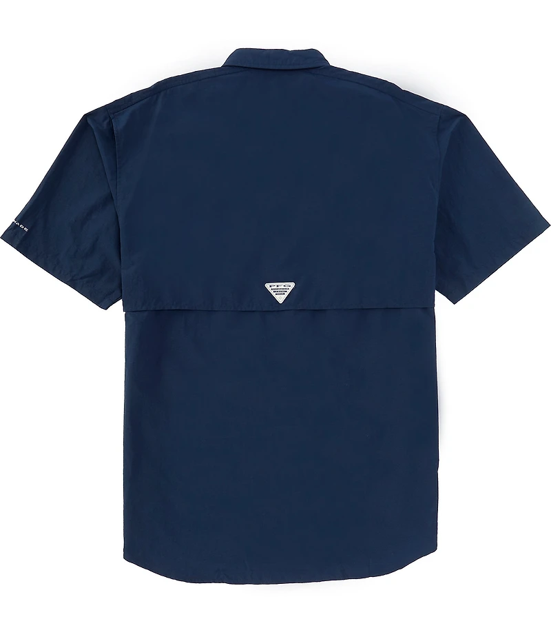 Columbia PFG Big & Tall Bahama II Solid Short-Sleeve Woven Shirt