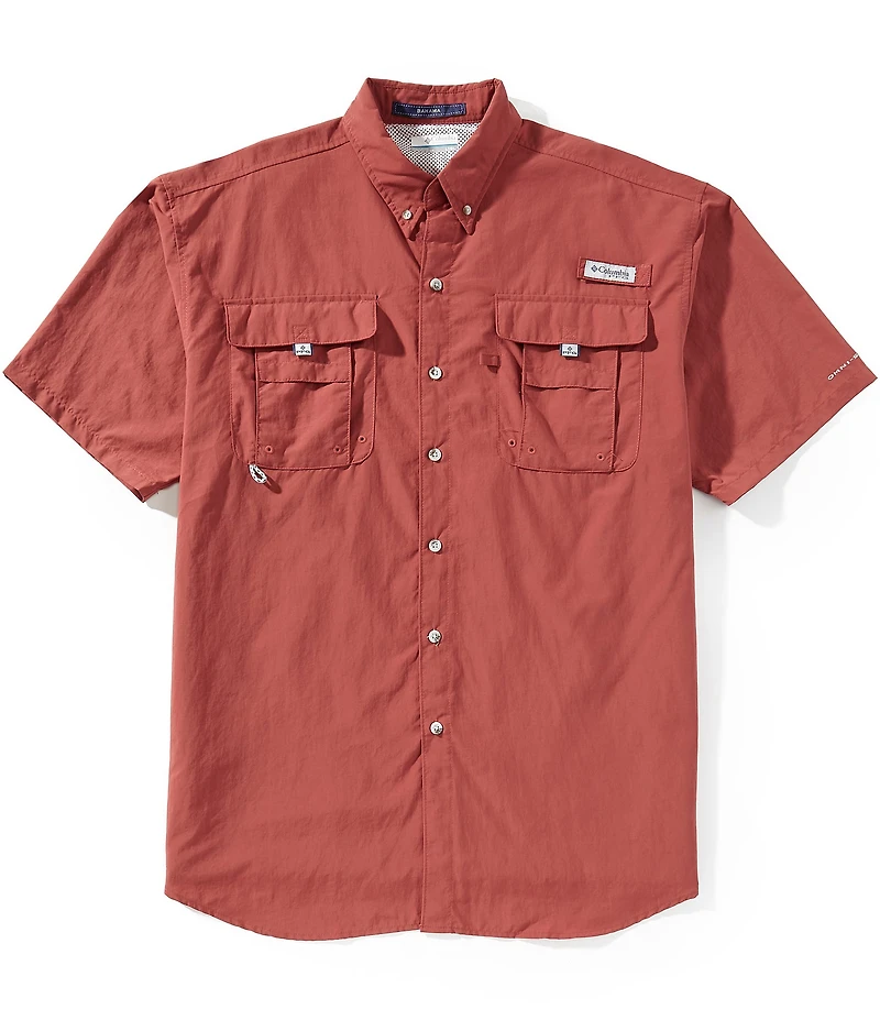 Columbia PFG Big & Tall Bahama II Solid Short-Sleeve Woven Shirt