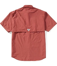 Columbia PFG Big & Tall Bahama II Solid Short-Sleeve Woven Shirt