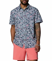 Columbia PFG Big & Tall Super Slack Tide Printed Short Sleeve Woven Shirt
