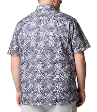 Columbia PFG Big & Tall Super Slack Tide Short Sleeve Fish Print Woven Shirt