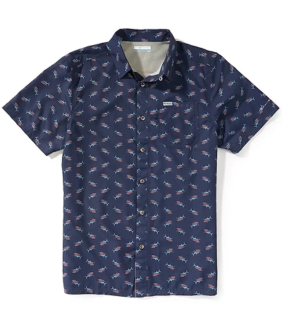 Columbia PFG Big & Tall Super Slack Tide Short Sleeve Woven Shirt