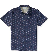 Columbia PFG Big & Tall Super Slack Tide Short Sleeve Woven Shirt