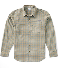 Columbia PFG Harbor Peak Plaid Long Sleeve Woven Shirt