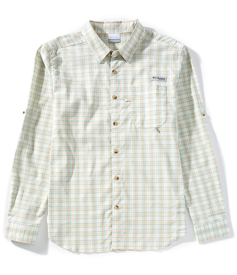 Columbia PFG Performance Stretch Harbor Peak Long Sleeve Woven Shirt