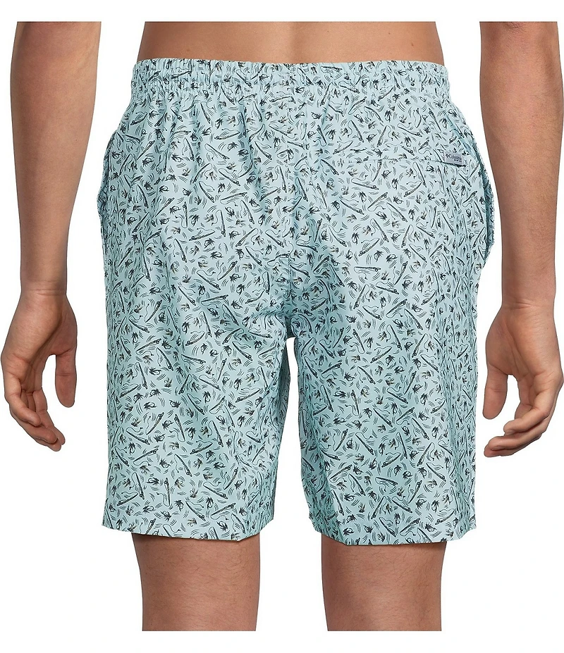 Columbia PFG Rambler Fish Print 6#double; Inseam Shorts