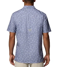 Columbia PFG Super Slack Tide Camp Catch Print Short Sleeve Woven Shirt