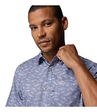 Columbia PFG Super Slack Tide Camp Catch Print Short Sleeve Woven Shirt