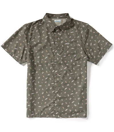 Columbia PFG Super Slack Tide Camp Mini Print Short Sleeve Woven Shirt