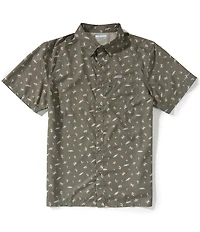 Columbia PFG Super Slack Tide Camp Mini Print Short Sleeve Woven Shirt