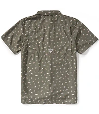 Columbia PFG Super Slack Tide Camp Mini Print Short Sleeve Woven Shirt