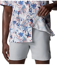 Columbia PFG Super Slack Tide Short-Sleeve Tropical Printed Woven Camp Shirt