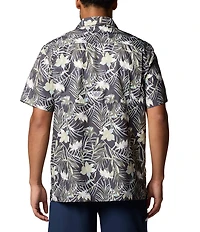 Columbia PFG Super Slack Tide Short-Sleeve Tropical Printed Woven Camp Shirt