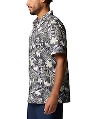 Columbia PFG Super Slack Tide Short-Sleeve Tropical Printed Woven Camp Shirt