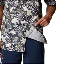 Columbia PFG Super Slack Tide Short-Sleeve Tropical Printed Woven Camp Shirt