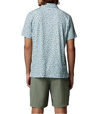 Columbia PFG Super Slacktide II Stretch Fish Print Short Sleeve Polo Shirt