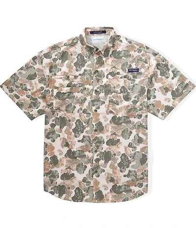Columbia PFG Super Tamiami Camo Short Sleeve Woven Shirt