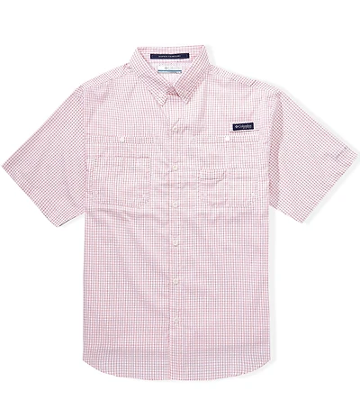 Columbia PFG Super Tamiami Gingham Short Sleeve Woven Shirt