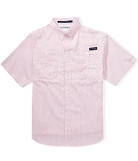 Columbia PFG Super Tamiami Gingham Short Sleeve Woven Shirt