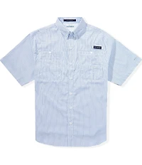 Columbia PFG Super Tamiami Gingham Short Sleeve Woven Shirt